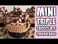 Mini Triple Chocolate Cheesecake Recipe tutorial #Shorts