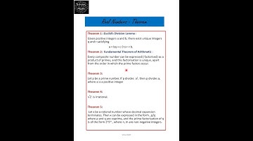 Theorems related to Real numbers - Class 10 #shorts