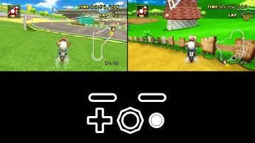 Mario Kart Wii - Completing A Lap Of 2 Tracks With The Same Input