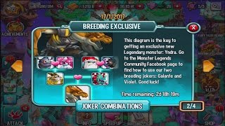 Monster Legends - Joker Breeding Combinations - Yndra, Goath'el and Kimmel's Gift