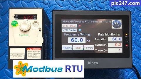 HMI Kinco "Modbus RTU" Schneider ATV312 Tutorial