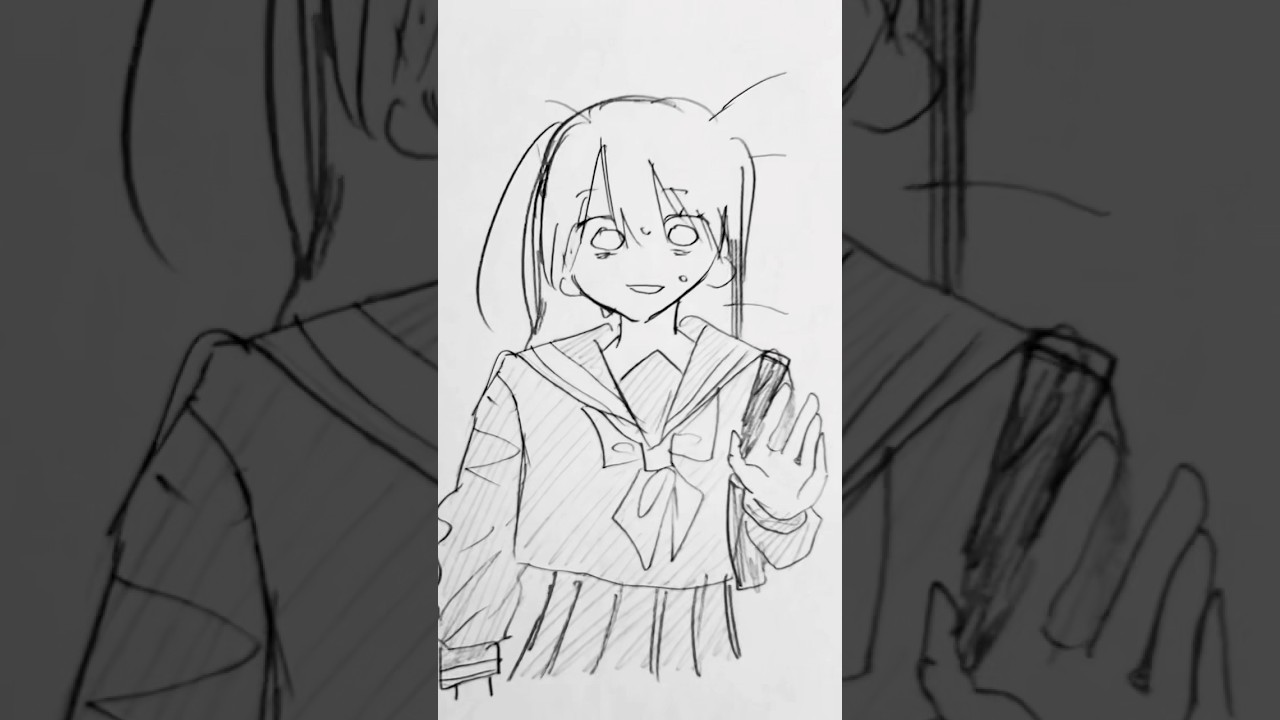 高校初っ端こうはなりたくない#illustration #fyp #イラスト #セーラー服 #創作