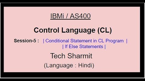 Conditional Statement in CL Program | cl programming in as400 | if else in cl programming in as400 |