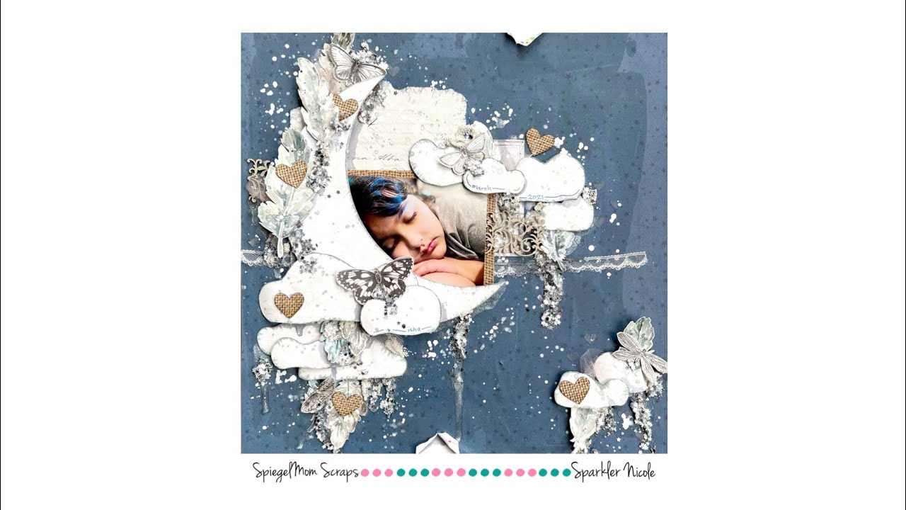 Sleeping Beauty Mixed Media Using SMS Silver Stardust Sequins