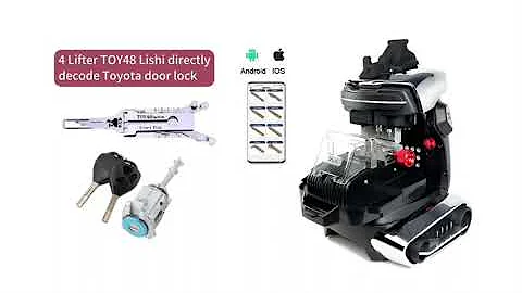 Lishi TOY48 4 Lifter Decode Door Lock for Toyota & Get a New Key by 2M2Tank CNC Key Cutting Machine