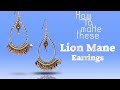 How to make this Lion Mane earrings | Dragon scale beads
