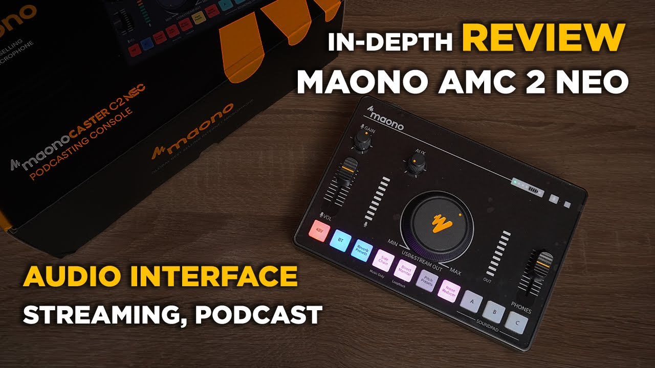 TUTORIAL FULL + REVIEW MAONO AMC 2 NEO Audio interface Cocok untuk live ...