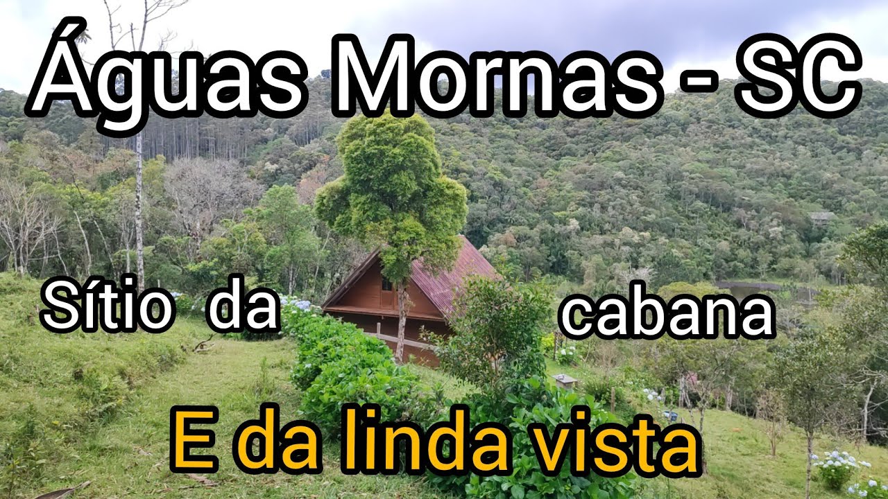 Sitio da cabana da linda vista do  riacho e nascentes em Águas Mornas -SC 3 hectares 