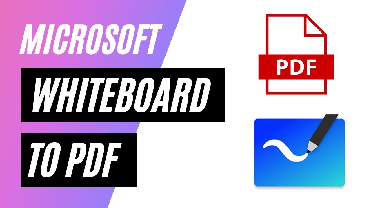 Microsoft Whiteboard to PDF Convert Tutorial Old verision YouTube