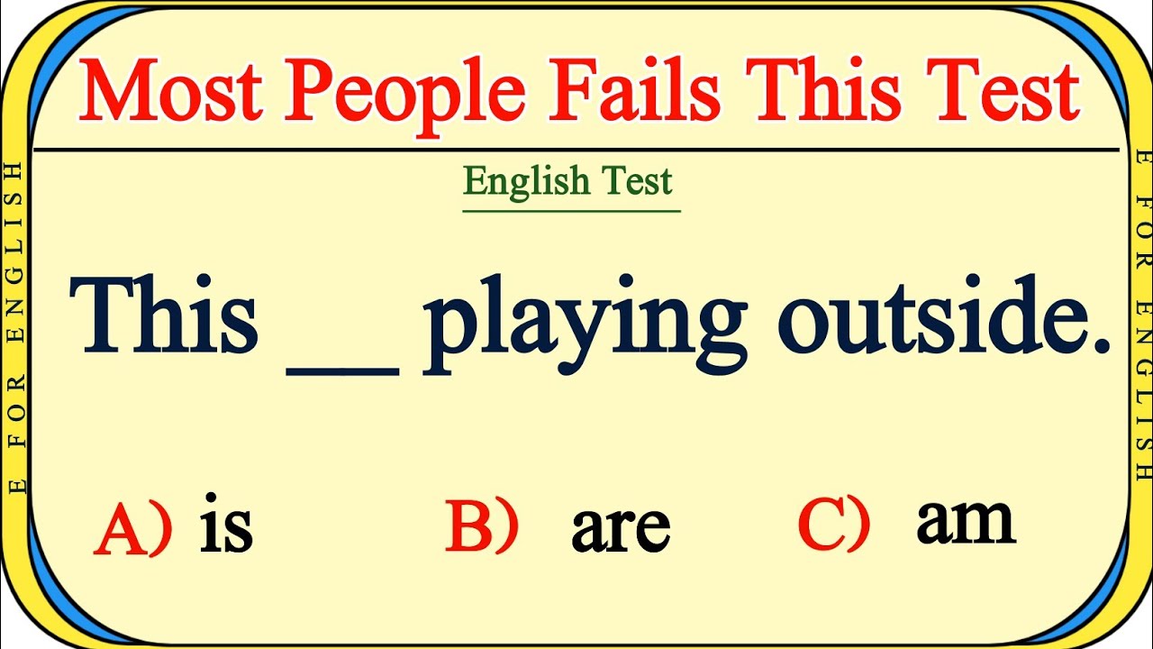 Mixed English Grammar Test: Most People Fails This Test - YouTube