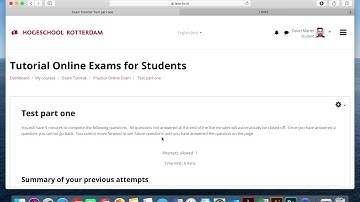 How to take an online Moodle Exam