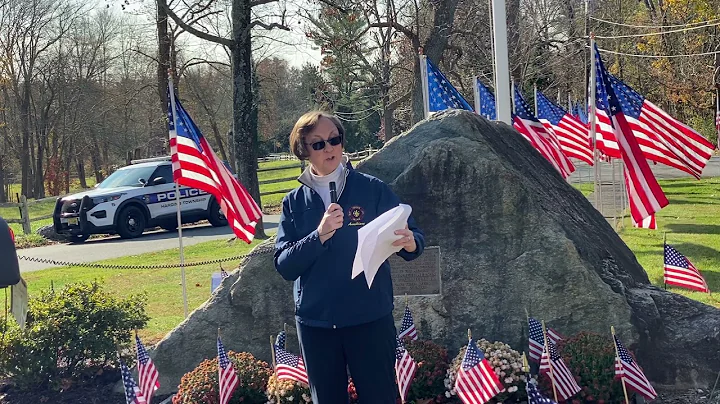Janet Doherty reads poem at Green Village Fire Dep...