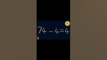 Move only 1 stick to make equation correct | Matchstick Puzzle (74-4=4)