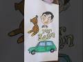 Drawing & Coloring Mr Bean, Teddy & Car | Satisfying Art Short #Shorts