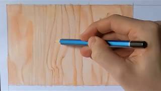 Copic and Pencil Rendering of Wood Grain