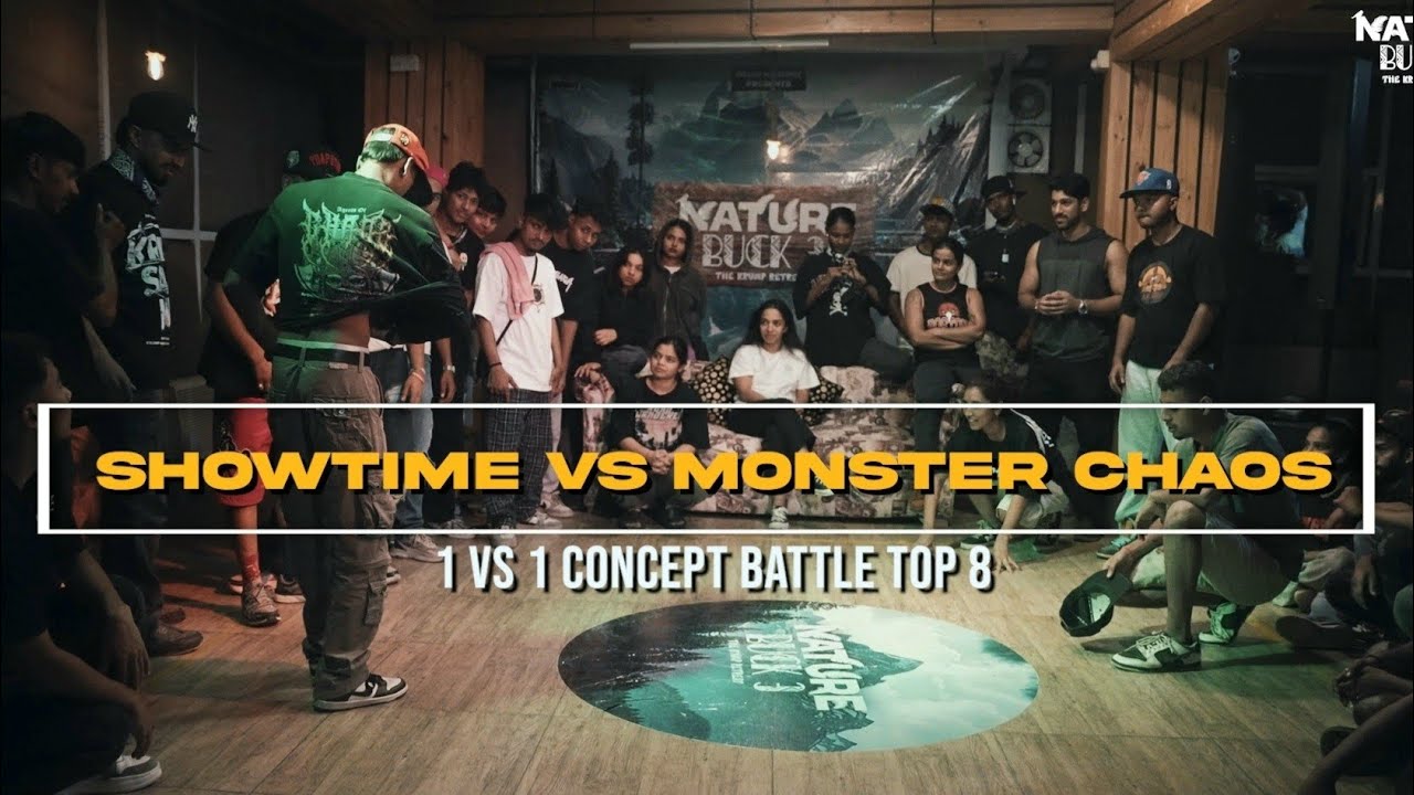 NATURE BUCK 3 -SHOWTIME VS MONSTER CHAOS | 1on1 CONCEPT BATTLE TOP 8 | RISHIKESH | KRUMP BATTLE 2025