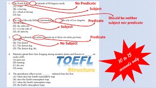 Easy way to answer structure questions in TOEFL