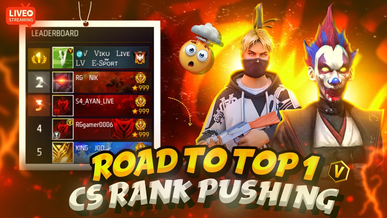 Free Fire Live CS-Rank Pushing Grand master Region 