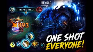 ONE SHOT RENGAR 😈 | INSANE TRIPLE KILL!