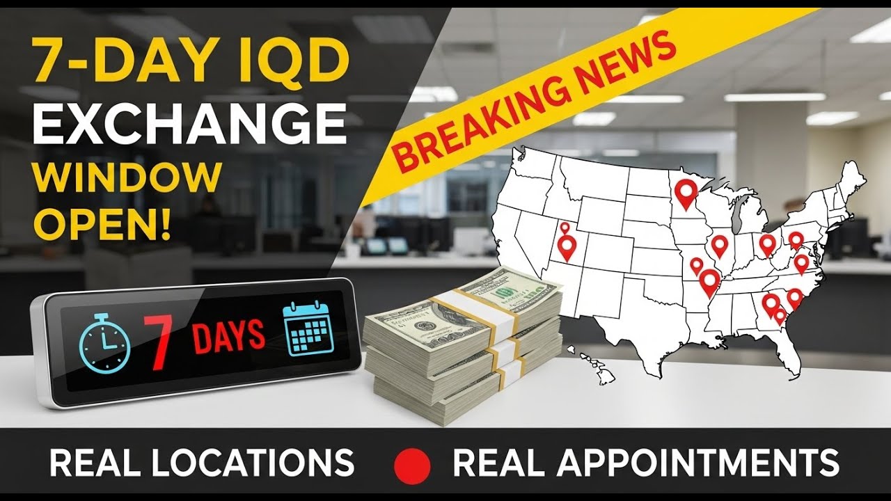 🚨 ОТКРЫВАЕТСЯ 7-дневное окно обмена! 💵 Инвесторы в иракский динар СПЕШАТ записываться на приём 🏦