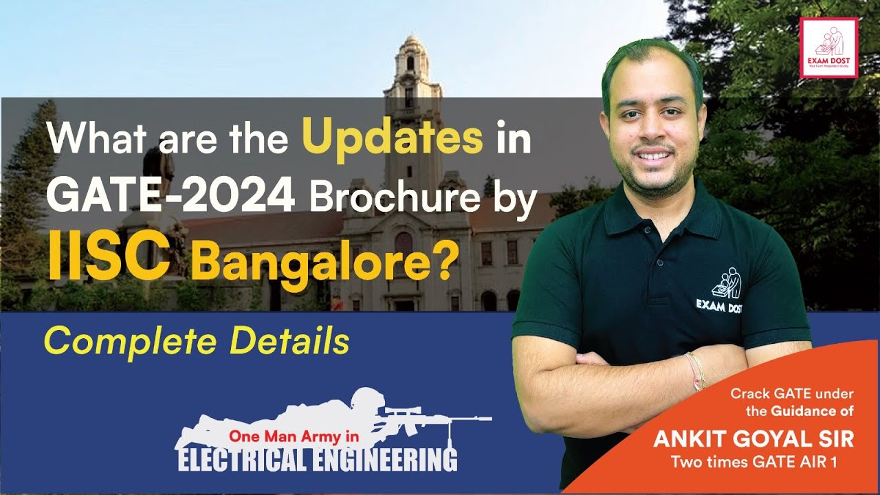 What are the updates in GATE 2024 Brochure by IISc Bangalore