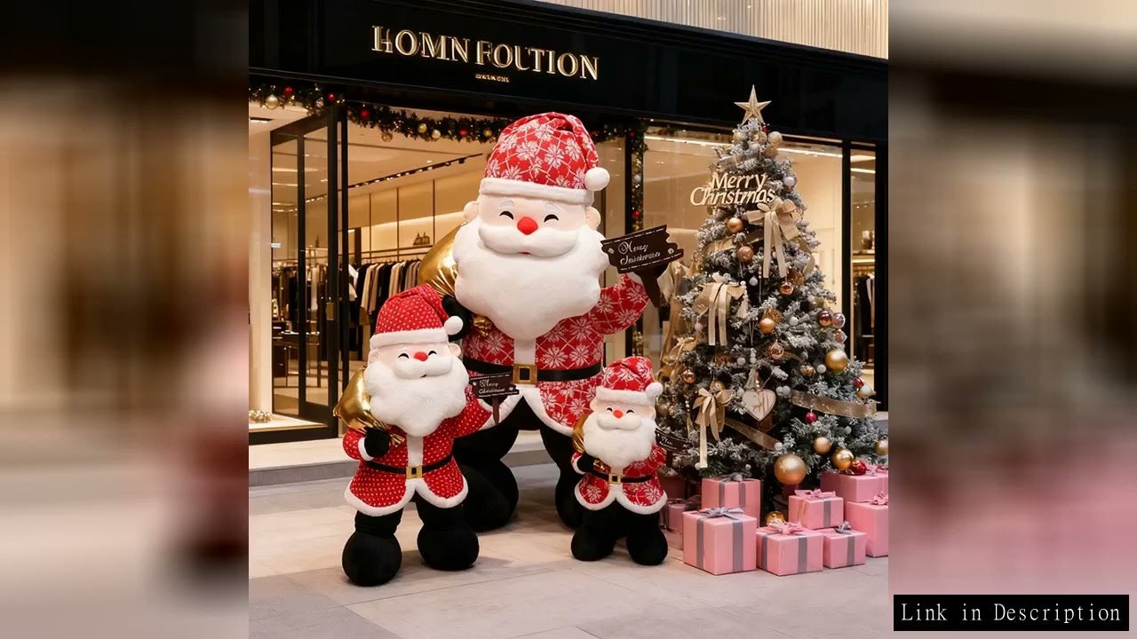 60/80cm New Simulation Cartoon Santa Claus Plush Toy Stuffed Anime Plushi Doll Christmas Home Party