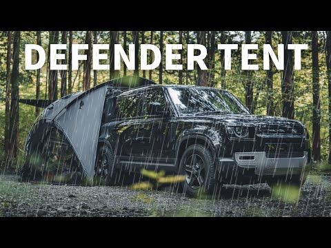 雨の森 ディフェンダー専用テントでソロキャンプ｜ブラックキャンプ, Land rover DEFENDER, Relaxing, ASMR