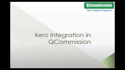 Xero Integration in QCommission