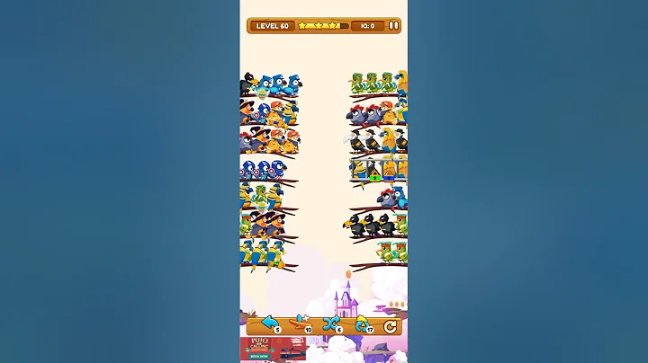 Bird sort 2 colour Puzzle game 🐦 levels 60 #gaming #games #gameplay #puzzle #colour