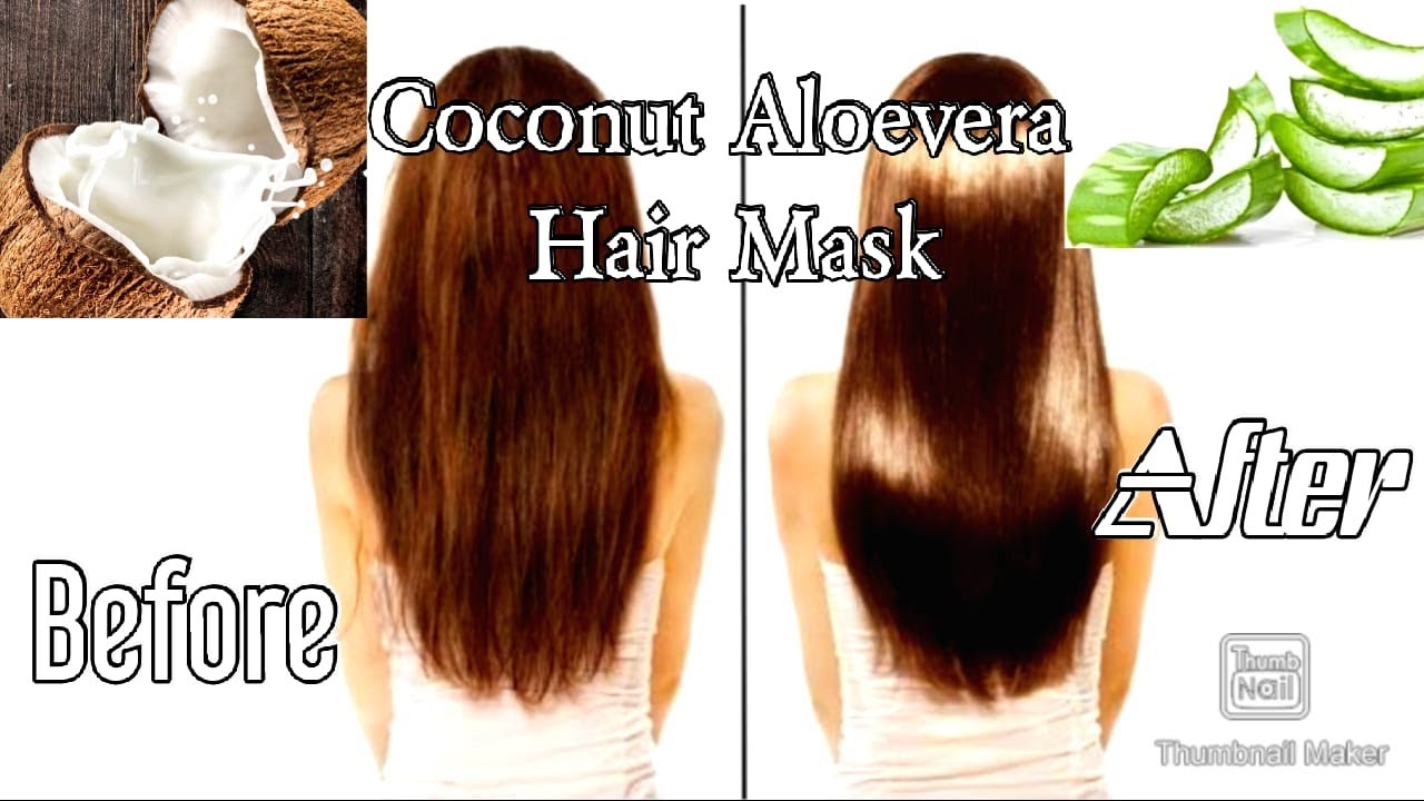 Homemade Coconut and Aloevera Hair Mask || Treatment for ...