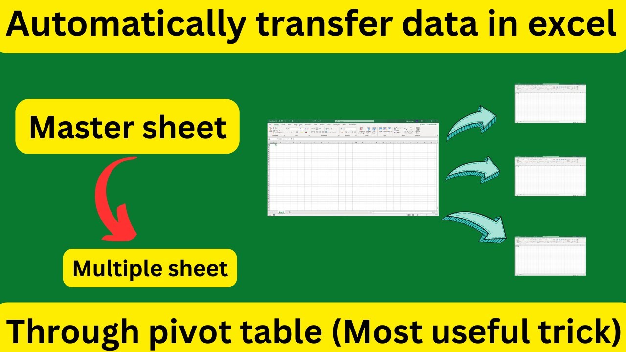 Automatically data Transfer in Excel | From Master sheet to Multiple ...