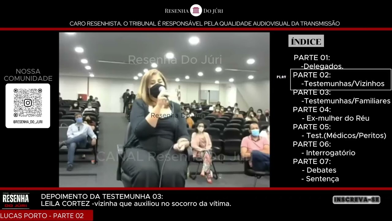 JÚRI COMPLETO | Parte 2 : Caso Mariana Costa - Depoimentos Cruciais - Feminicídio e Justiça