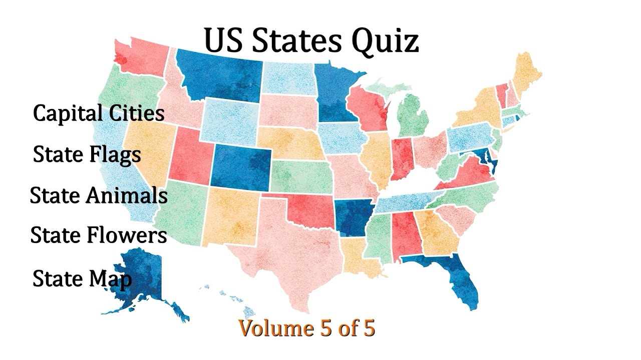 USA States Quiz - Five Round Quiz On American States - Fifty Questions ...