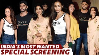 Malaika Arora Happily Poses With Arjun Kapoor Sister Anshula & Jhanvi At Indias Most Wanted Screen