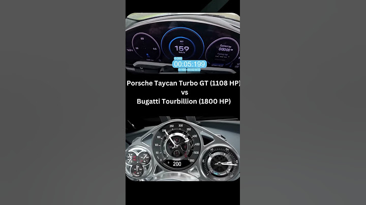 Porsche Taycan Turbo GT 1108 HP vs Bugatti Tourbillion 1800 HP supercar vs hypercar in a Drag Race