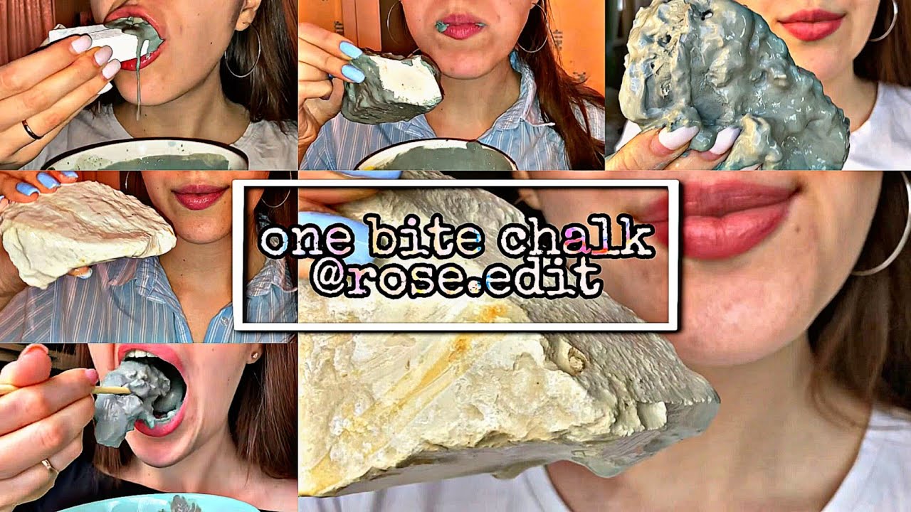 ⭐ONE BITE CHALK COMPILATION( WET/ CLAY CHALK), ASMR EDIT// PT1⭐