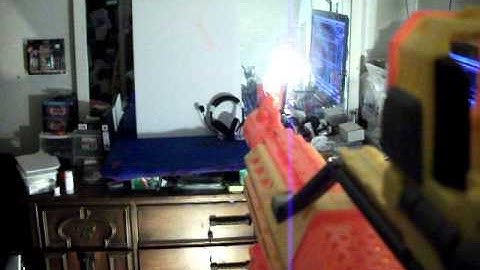 Spring modded Nerf Stampede Test Fire!