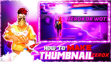 How To Make Thumbnail Like 💜 @ZeroxFF  In Ps Touch|Zerox FF Jaise Thumbnail Kaise Banaye #zeroxff
