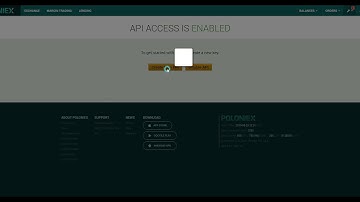 Generate API Key on Poloniex.com
