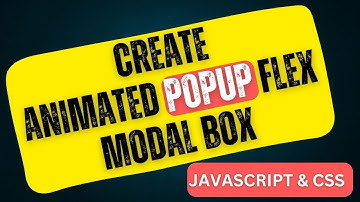 How To Create Animated Popup Modal Using Javascript CSS