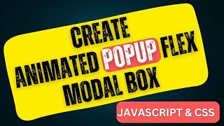 How To Create Animated Popup Modal Using Javascript CSS