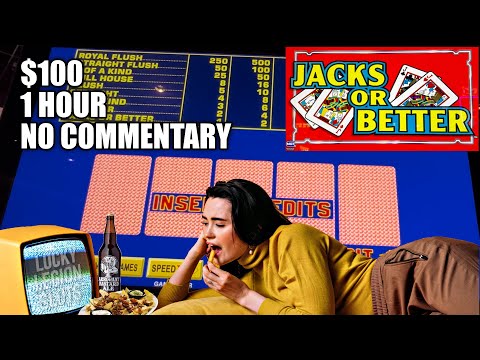 JACKS or BETTER VIDEO POKER ♦️ $100 only. 1 Hour. 8/5 Pay. No Commentary. No Quads. No Royal Flushes