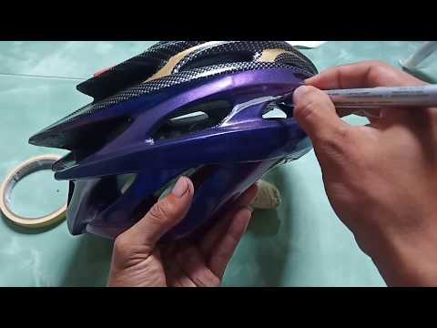 paint a bike helmet- ETOE Designs 