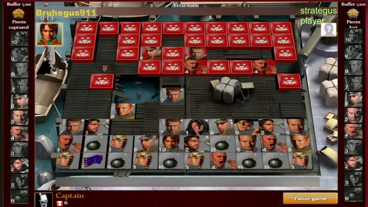 Stratego Ranked : Blind spy that marshal + trolling their gen  on strategus