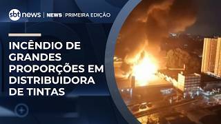 Video incendio-de-grandes-proporcoes-atinge-distribuidora-de-tintas-em-diadema-news-primeira-edicao