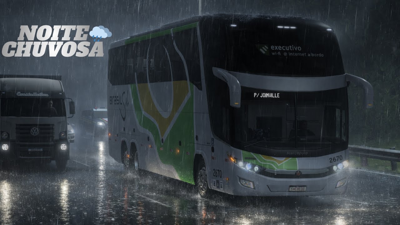 Muita chuva na Viagem com o G7 LD | Curitiba X Joinville | Mapa RBR | Brasil Sul