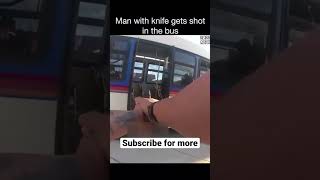 white man gets shot shooting shots bus police officer cop cops killed kill knife