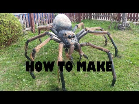 Diy Giant Spider Halloween Prop Tutorial Rough Guide Youtube