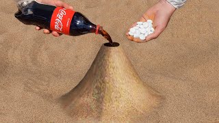 DIY Giant Volcano with Coca Cola and Mentos!