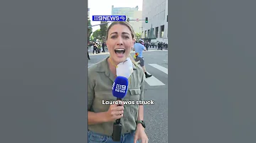 LAPD Launch Investigation After 9News Correspondent Hit With Rubber Bullet 9 News Australia 